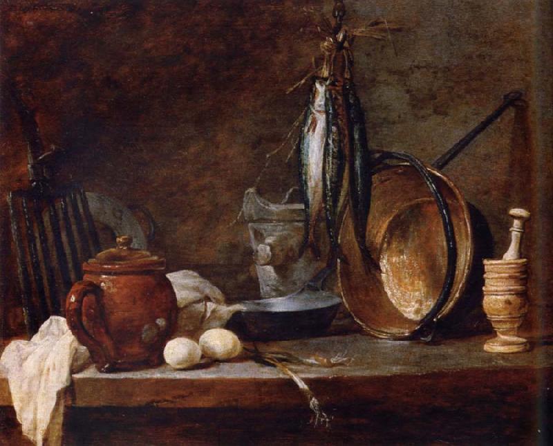 Jean Baptiste Simeon Chardin Lean food with cook utensils China oil painting art